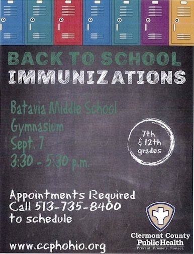 back to school shot clinic