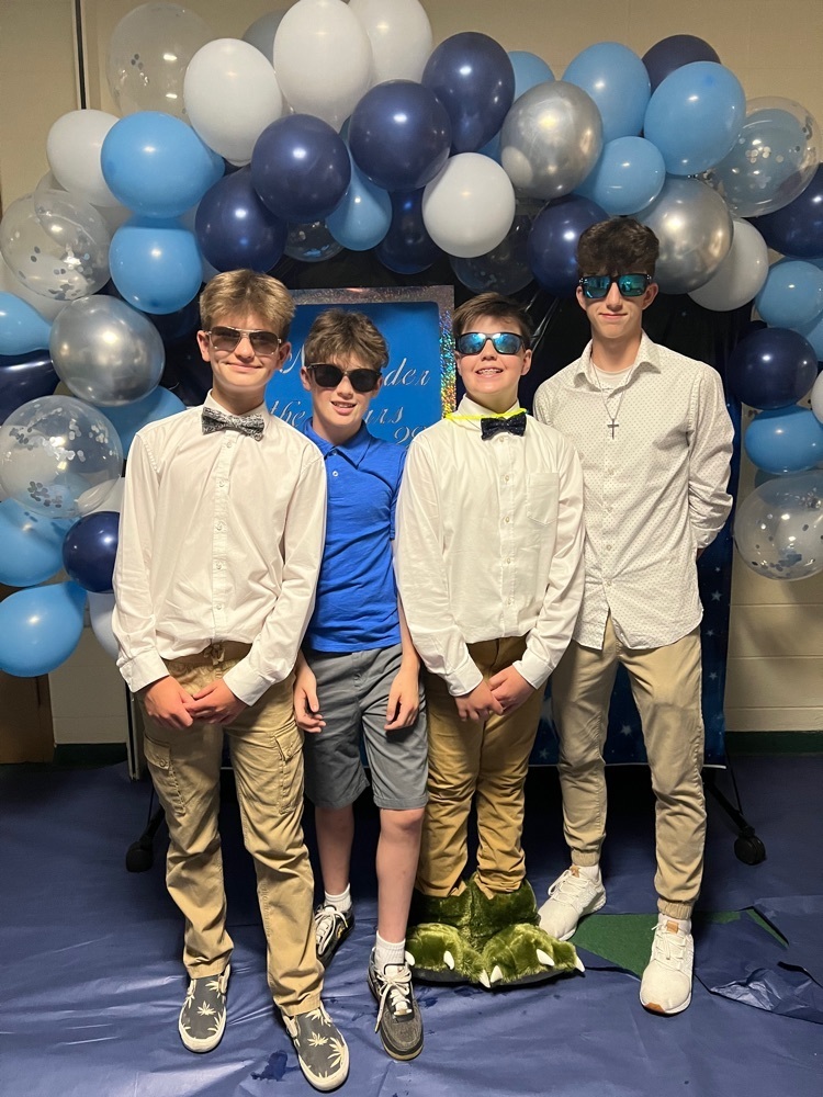 students at the photo booth