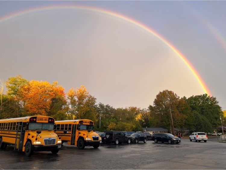 rainbow and bus