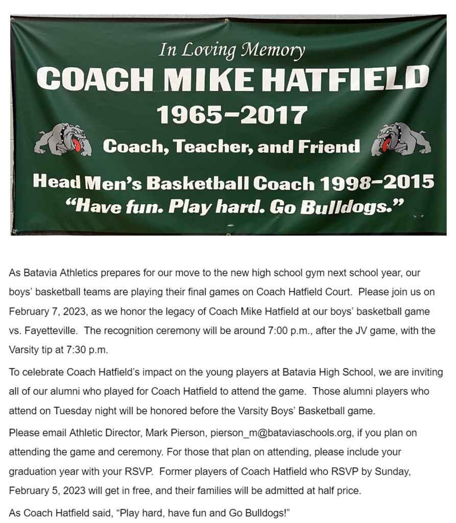 Coach Hatfield Court Celebration-February 7, 2023