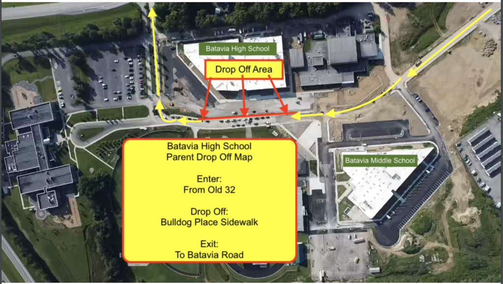 BHS Student Drop Off Map